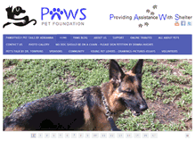 Tablet Screenshot of pawspetfoundation.org